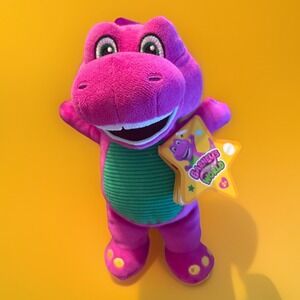 Fisher-Price Barney's World Plush 8" Barney Purple Dinosaur Stuffed Animal